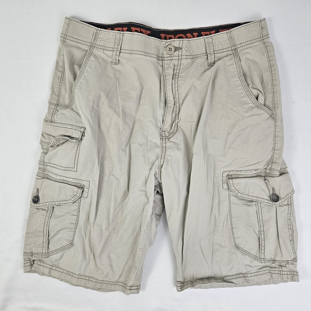 Men's Iron Co Flex Cargo Work Shorts Lot 32w 4 Pairs 10" Inseam - Picture 2 of 8